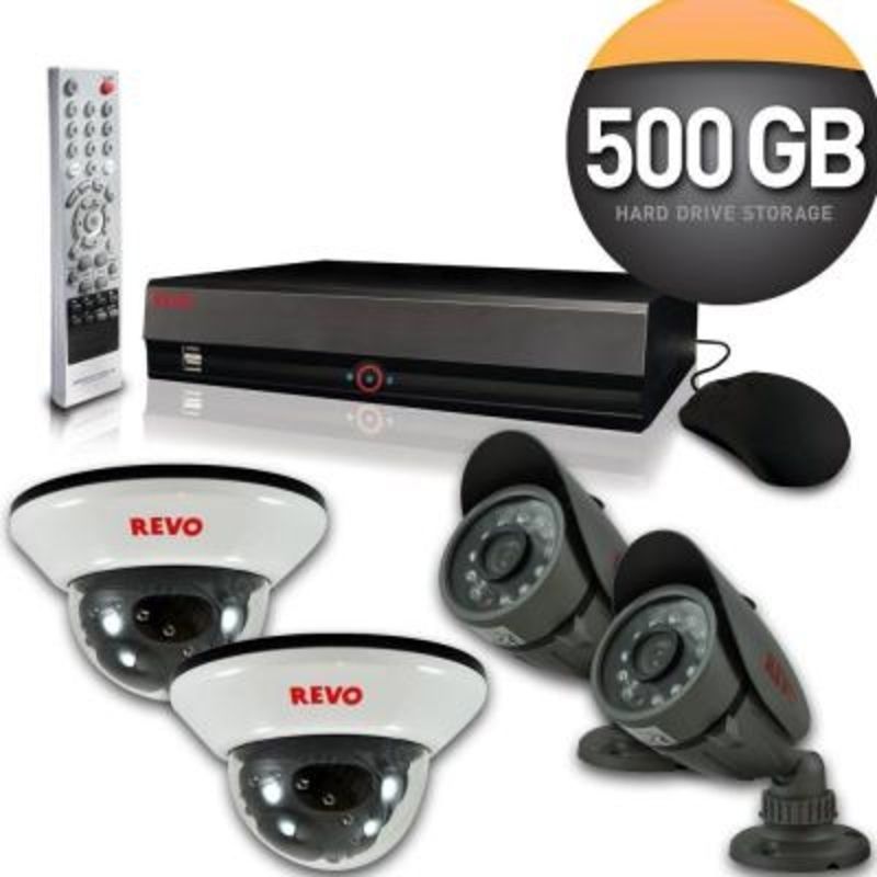 Revo Professional 4 Channel DVR w 500GB HD R44D2FB2F 5g DVR New | eBay