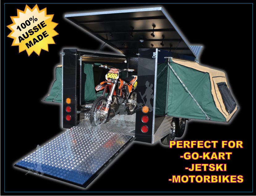 collapsible motorbike trailer