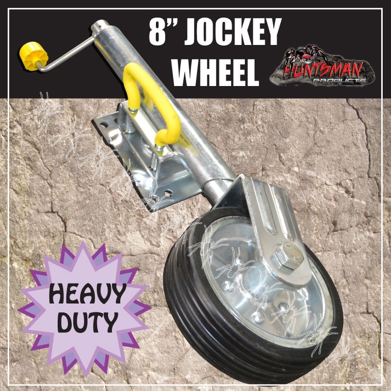 8" JOCKEY WHEEL. SWING UP 750KG SOLID WHEEL CARAVAN BOAT TRAILER FULLY