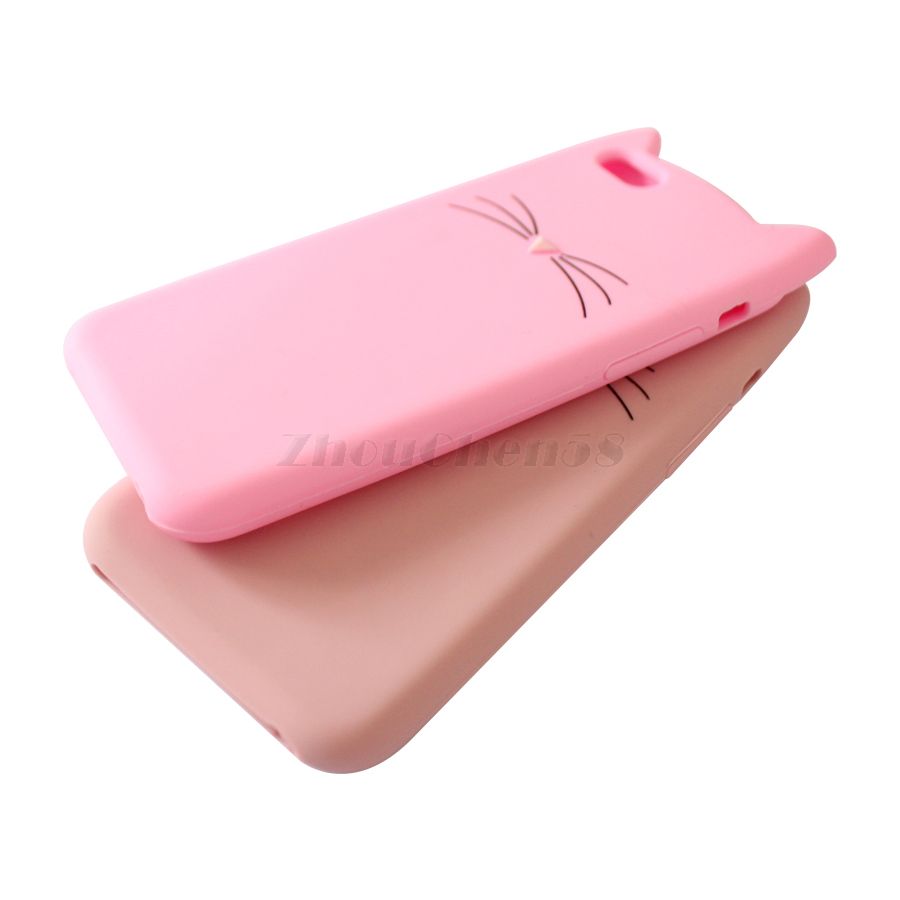 Cute Kitty Purry Moggy Pussy Cat 3d Ear Nose Beard Soft Case For Iphone