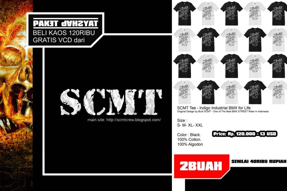 SCMT Tee - Indigo Industrial BMX for Life SCMT Tee - Indigo Industrial BMX for Life