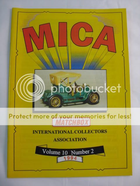 MATCHBOX CAR MICA COLLECTORS CATALOGUE VOL 10 NO 2 1994  