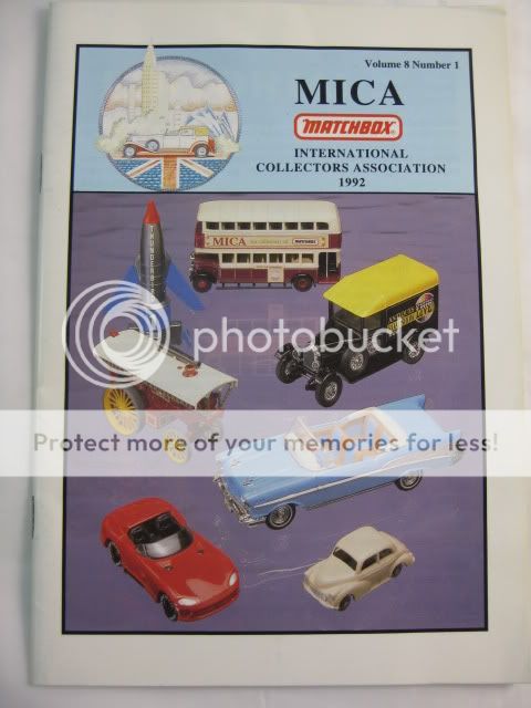 MATCHBOX CAR MICA COLLECTORS CATALOGUE VOL 8 NUM 1 1992  