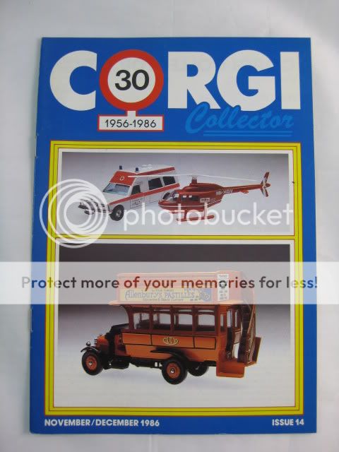 CORGI CAR COLLECTOR CATALOGUE 1986 ISSUE 14 NOV DEC  