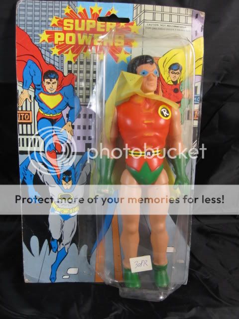 VINTAGE BATMAN ROBIN SUPERMAN TYPE SUPER POWERS ACTION FIGURES  