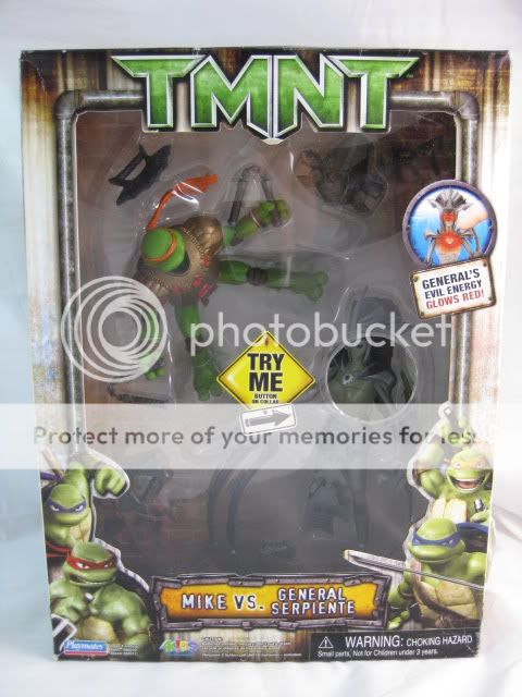 TMNT Mike vs General Serpiente Ninja Turtles Playmates