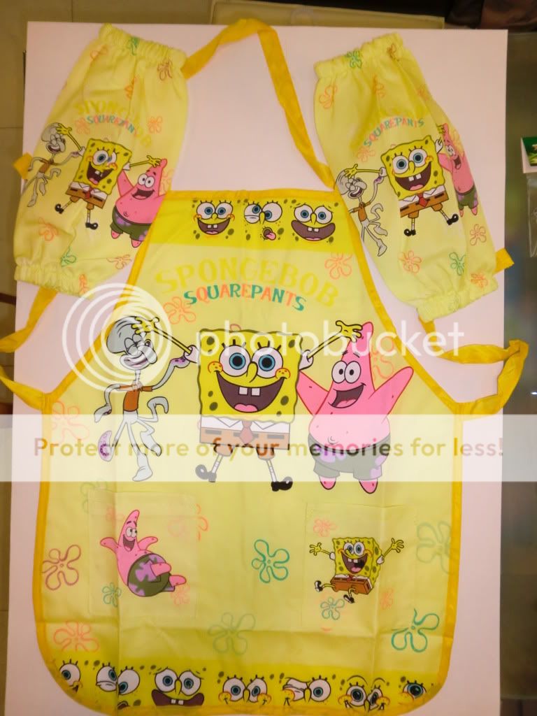   SquarePant Children Kid Apron 2 Sleeve Boys Art Craft Cooking Painting