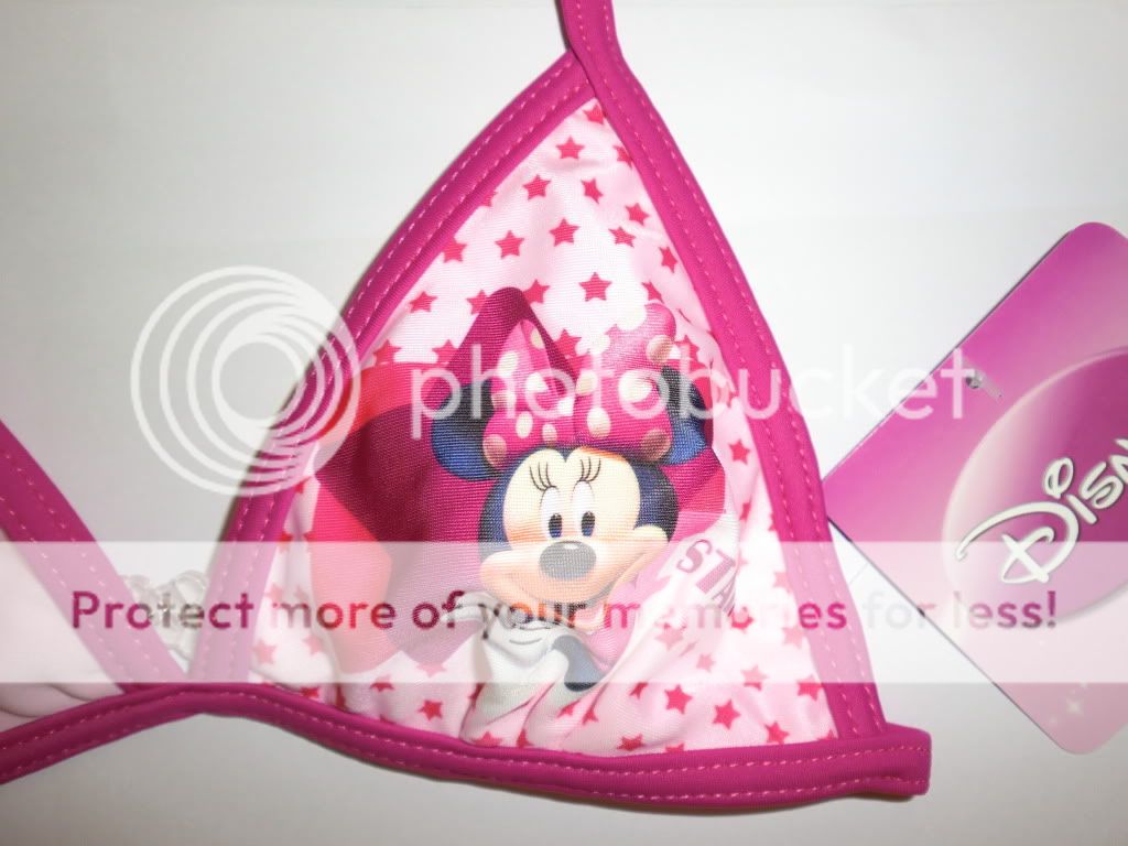 Girls Disney Minnie Mouse Bikini Bathers Swimwear Swimsuit Tankini 5 7T