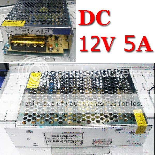 12V 5A DC Universal Regulated Switching Power Supply  